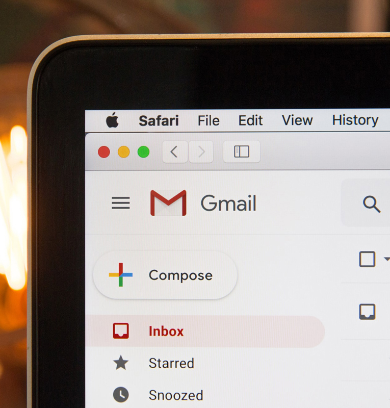 Email Marketing Screen showing Gmail logo