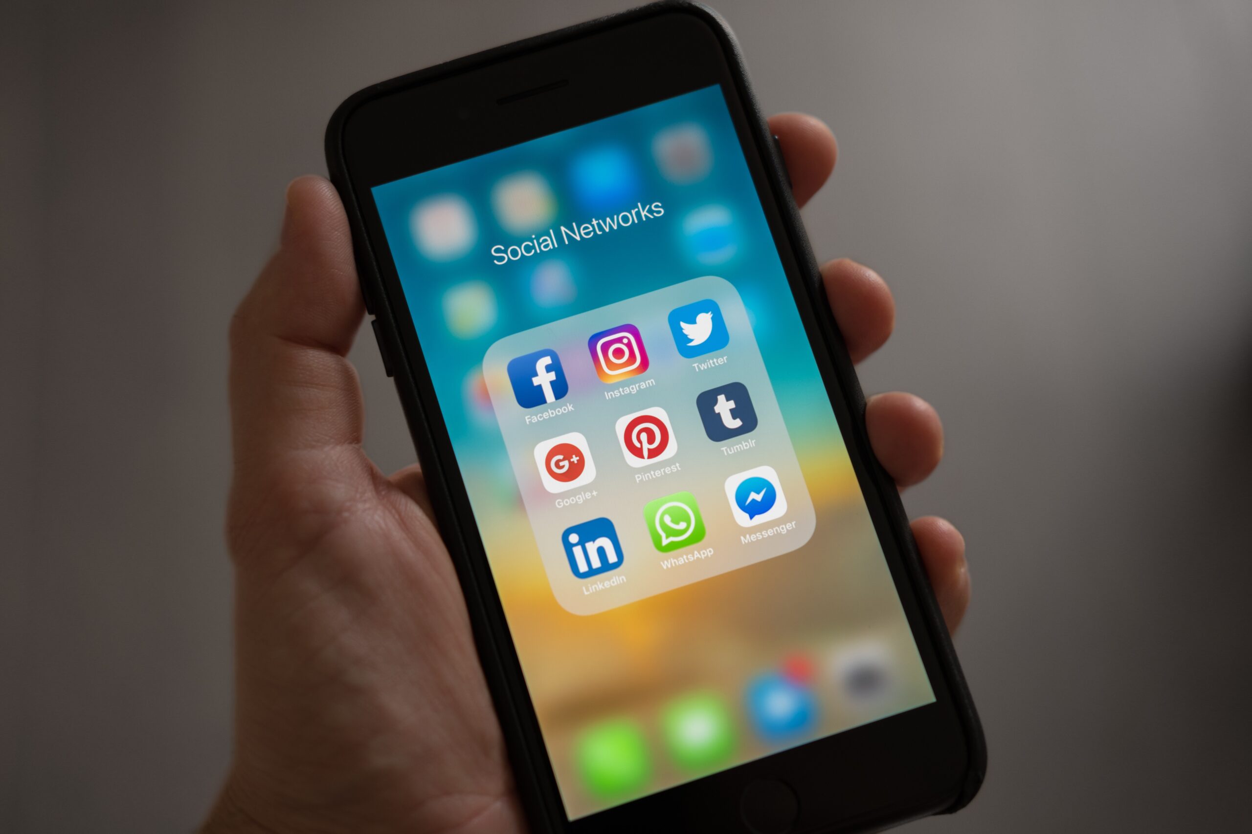 Social Media App Logos On Phone